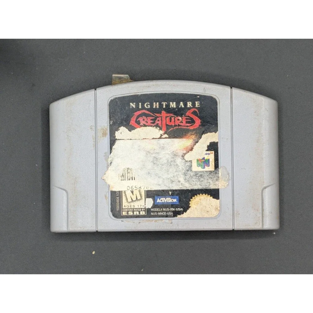 Nightmare Creatures N64 Nintendo 64 Tested Working Heavy Label Damage